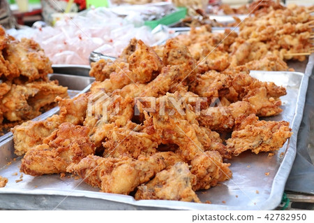 Fried chicken at street food Fried chicken at street food 42782950