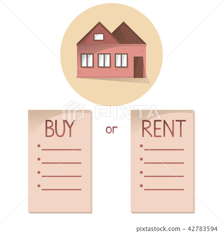 Comparing buy and rent house, list with bullets Comparing buy and rent house, list with bullets 42783594