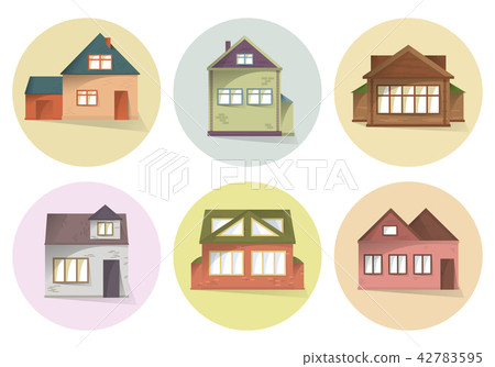 House icons set, different type of houses House icons set, different type of houses 42783595
