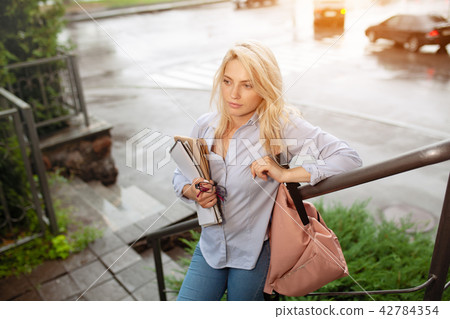 Enthusiastic Happy beautiful young girl Enthusiastic Happy beautiful young girl 42784354
