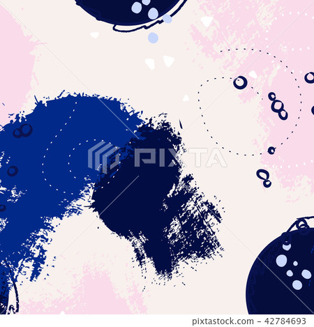 Brushstroke navy blue hand drawn pattern. Abstract violet navy creative templates, cards, color Brushstroke navy blue hand drawn pattern. Abstract violet navy creative templates, cards, color 42784693