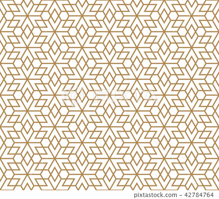 Seamless pattern based on Japanese ornament Kumiko Seamless pattern based on Japanese ornament Kumiko 42784764