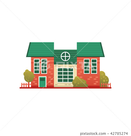 Traditional cottage building, real estate, front view vector Illustration on a white background Traditional cottage building, real estate, front view vector Illustration on a white background 42785274