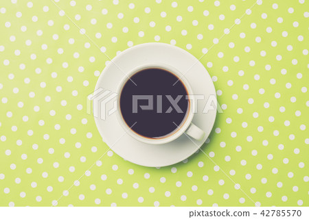 Overhead shot of of coffee cup Overhead shot of of coffee cup 42785570