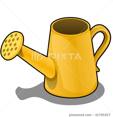 Cartoon the watering can is of orange color isolated on white background. Vector illustration. Cartoon the watering can is of orange color isolated on white background. Vector illustration. 42785857