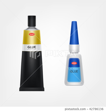 Branded metal and plastic glue tubes  42786136