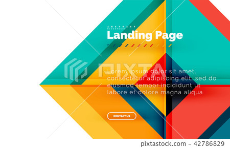 Square shape geometric abstract background, landing page web design template Square shape geometric abstract background, landing page web design template 42786829