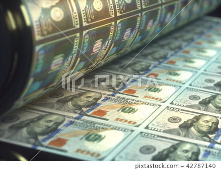 Printing US Dollar Bills Printing US Dollar Bills 42787140