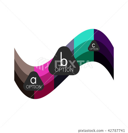Abstract colorful geometric option infographics design template with sample abc options. Abstract 42787741