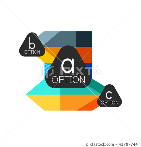Abc Option Image Abstract colorful geometric option infographics... - Stock Illustration ...