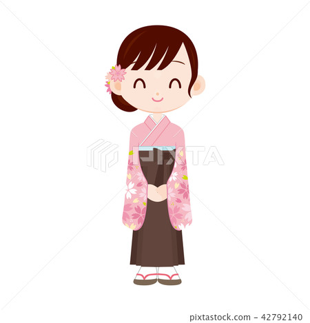 Female crowd players who made hands in front Kimono · Hakama Female crowd players who made hands in front Kimono · Hakama 42792140