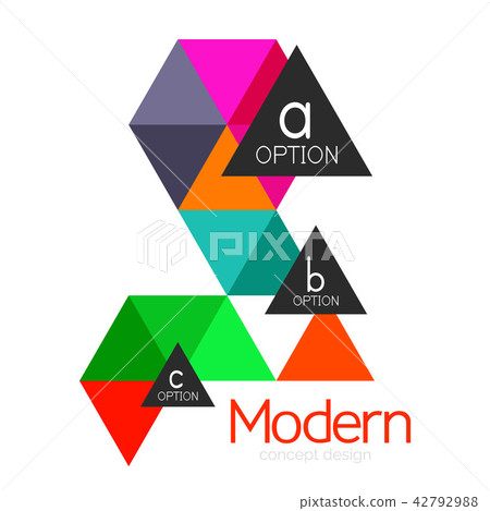 Triangle shape design abstract business logo icon design. Company logotype branding emblem idea 42792988