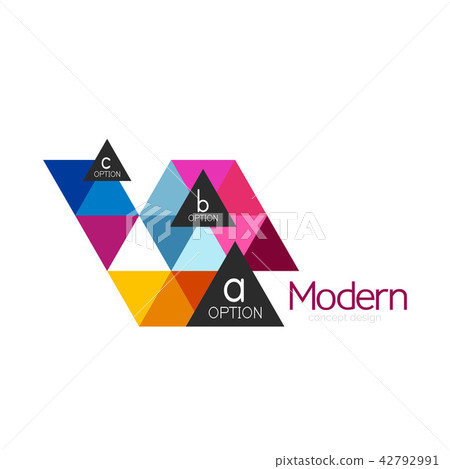 Triangle shape design abstract business logo icon design. Company logotype branding emblem idea Triangle shape design abstract business logo icon design. Company logotype branding emblem idea 42792991