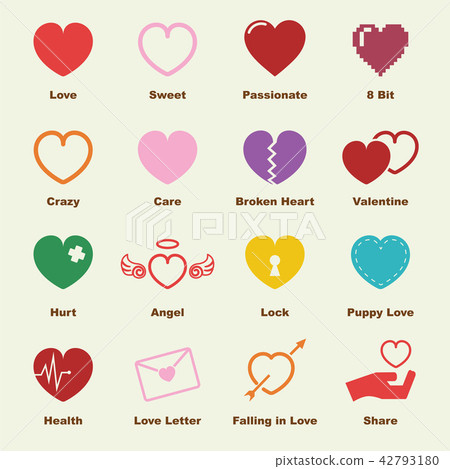 heart elements - Stock Illustration [42793180] - PIXTA