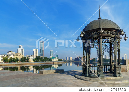 Rotunda on embankment in Yekaterinburg. Russia Rotunda on embankment in Yekaterinburg. Russia 42793820