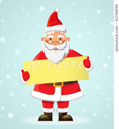 Santa Claus holding poster 42794096