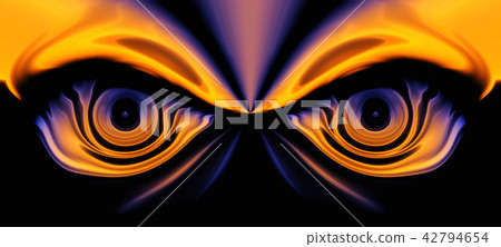 鮮豔細緻的科技數位眼睛紋理背景（高解析度 3D CG 渲染∕著色插圖） 42794654