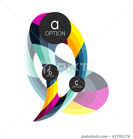 Abstract colorful geometric option infographics design template with sample abc options. Abstract 42795279