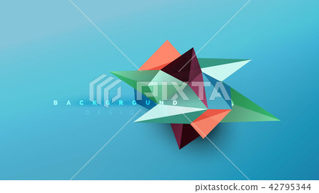 Abstract background - geometric origami style shape composition, triangular low poly design concept 42795344