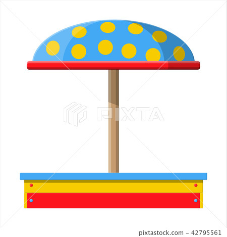 Wooden childrens sandbox for games. 42795561