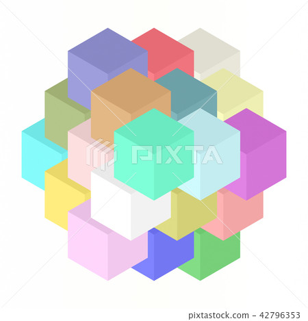 Colored cube - Stock Illustration [42796353] - PIXTA