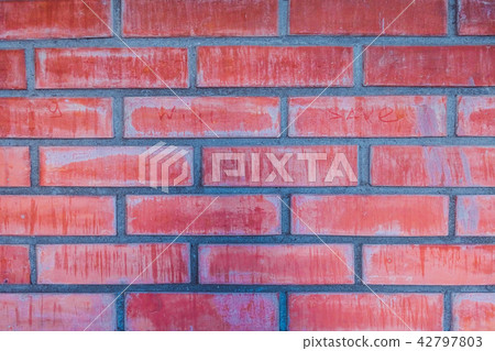 Red brick wall 42797803