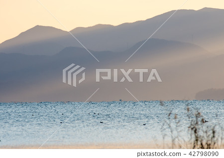 Morning on the shores of Lake Biwa Morning on the shores of Lake Biwa 42798090