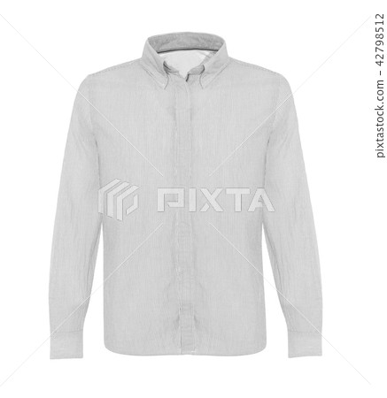 white shirt with long sleeves isolated on white 42798512