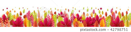 Autumn banner with fall leaves. Vector illustration Autumn banner with fall leaves. Vector illustration 42798751