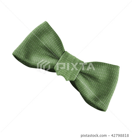 Green bow tie isolated on white Green bow tie isolated on white 42798818
