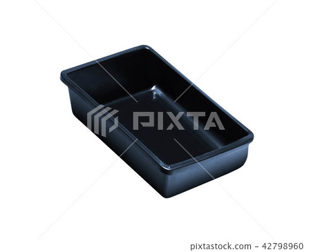 Blue plastic box isolated on white background 42798960