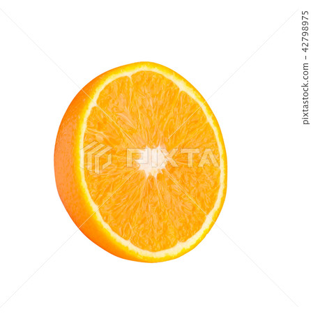 Half orange fruit on white background 42798975