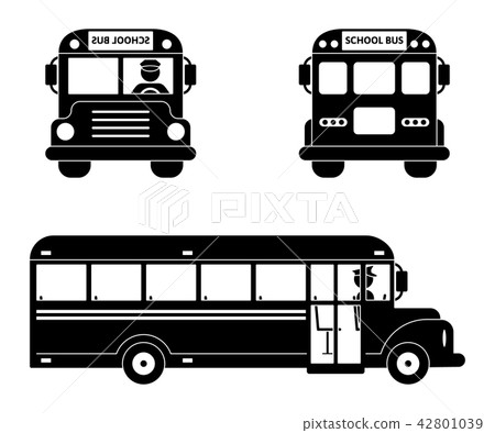 School bus black symbol set 42801039