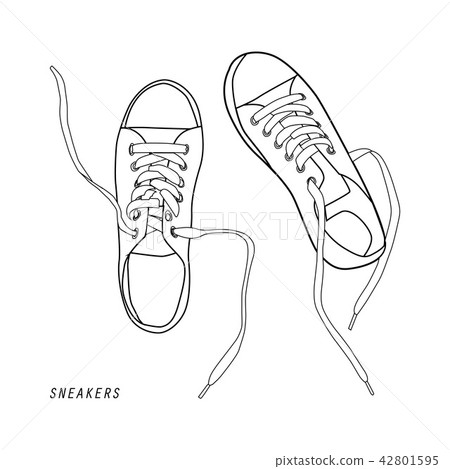 illustration of shoes isolated on white - Stock Illustration [42801595 ...