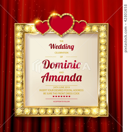 Wedding invitation, thank you card, 42801658