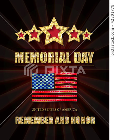 Memorial day background vector art Memorial day background vector art 42801779