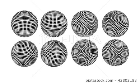 Abstract halftone 3D spheres. 42802188