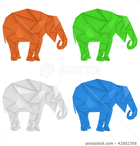 Elephant. Polygonal vector illustration 42802308