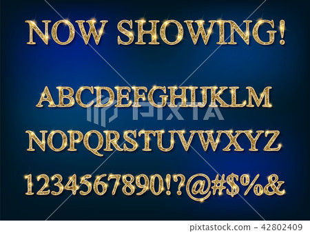 Gold alphabet letters isolated Gold alphabet letters isolated 42802409