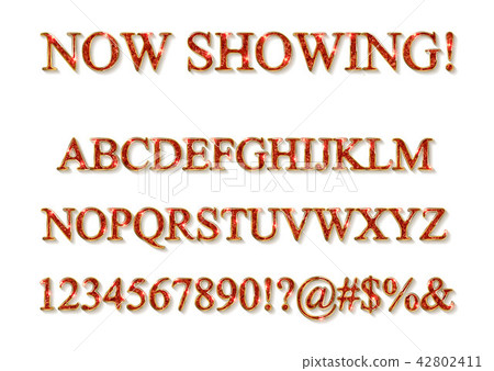 Goldalphabet letters isolated Goldalphabet letters isolated 42802411
