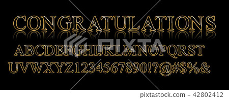 Set of Elegant alphabet Set of Elegant alphabet 42802412