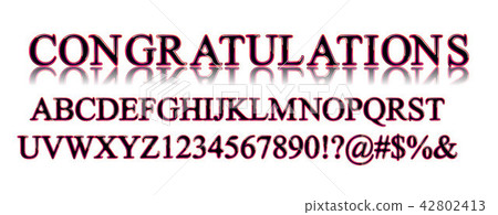 Set of Elegant alphabet 42802413