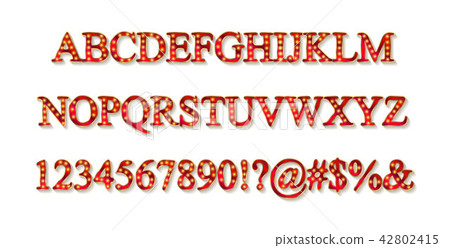 Vector of vintage carnival font 42802415