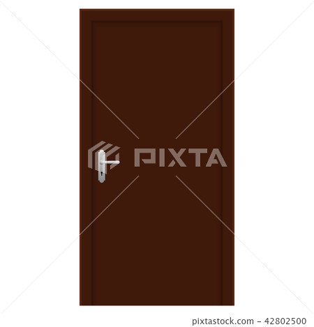 Brown door. Wooden interior design Brown door. Wooden interior design 42802500