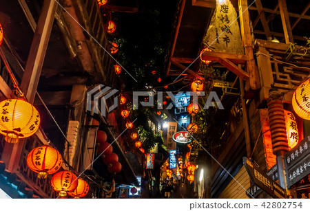Lantern at Jiufen Road Road in Taiwan 42802754