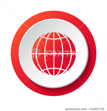 Globe - icon isolated on white background. Vector. - Stock Illustration ...