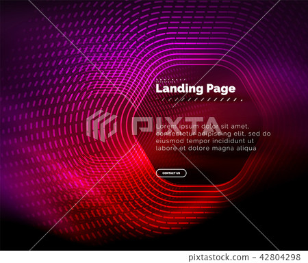 Neon glowing techno hexagon shape lines, hi-tech futuristic abstract background, landing page Neon glowing techno hexagon shape lines, hi-tech futuristic abstract background, landing page 42804298