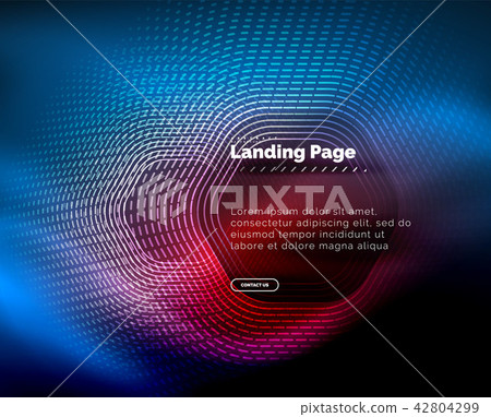 Neon glowing techno hexagon shape lines, hi-tech futuristic abstract background, landing page Neon glowing techno hexagon shape lines, hi-tech futuristic abstract background, landing page 42804299