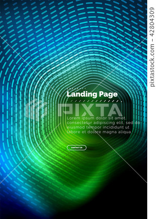Neon glowing techno hexagon shape lines, hi-tech futuristic abstract background, landing page Neon glowing techno hexagon shape lines, hi-tech futuristic abstract background, landing page 42804309
