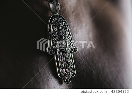 old hamsa amulet or hand of Fatima 42804553